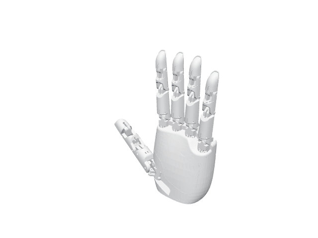 Aero Hand Open, rendered in the gallery viewer