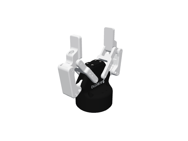 Robotiq 2F-85 v4, rendered in the gallery viewer